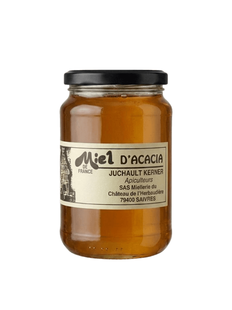 Pot de miel d'acacia de la miellerie