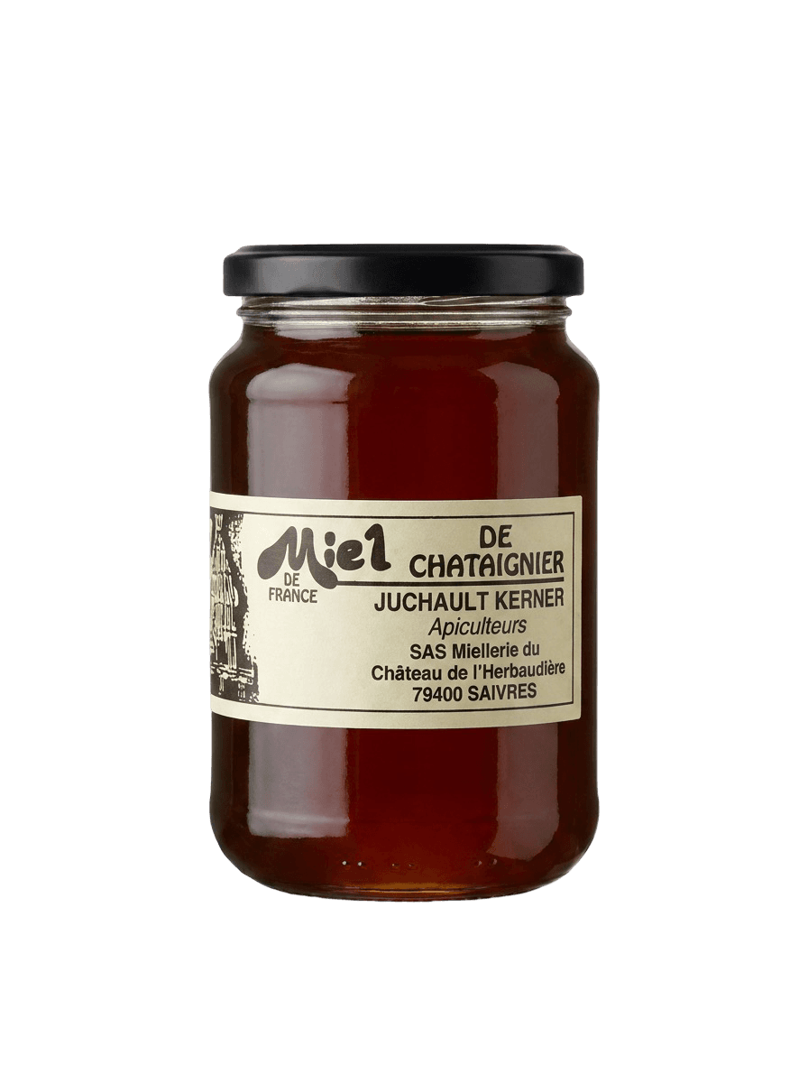Pot de miel de châtaignier de la miellerie