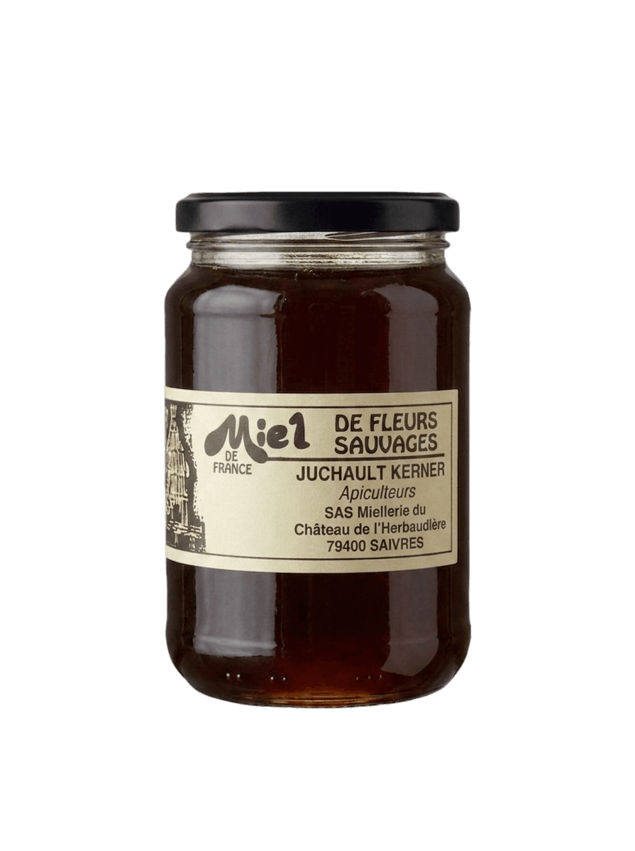 Pot de miel de fleurs sauvages de la miellerie