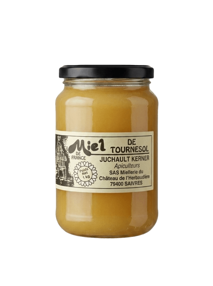 Pot de miel de tournesol de la miellerie